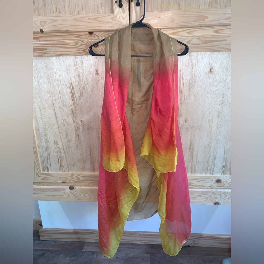 No brand shear ombré drape vest size OS